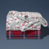 Kuschelstrick NORWY2 Rot / Marineblau